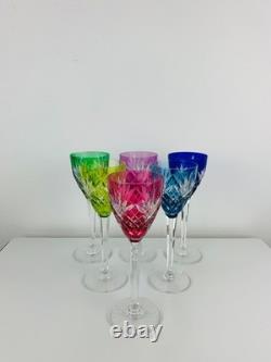 6 verres à vin du Rhin Roemer cristal Saint-Louis modèle Chantilly