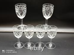 6 verres à vin en Cristal de SAINT-LOUIS modéle NOEL, H 13,2 cm