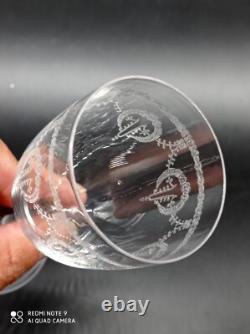 6 verres à vin en Cristal de SAINT-LOUIS modéle NOEL, H 13,2 cm