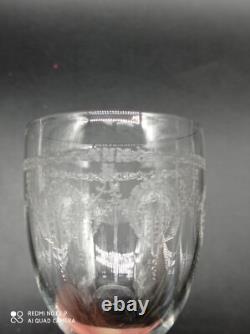 6 verres à vin en Cristal de SAINT-LOUIS modéle NOEL, H 13,2 cm