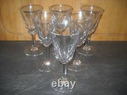 6 verres à vin en cristal de St Louis modèle CERDAGNE H 14 cm