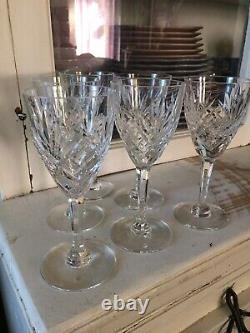 6 verres à vin en cristal de St Louis modèle Chantilly H 15,50