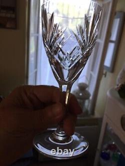 6 verres à vin en cristal de St Louis modèle Chantilly H 15,50