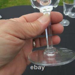 6 verres à vin en cristal de saint louis modèle Cerdagne signé H 14 cm L 1