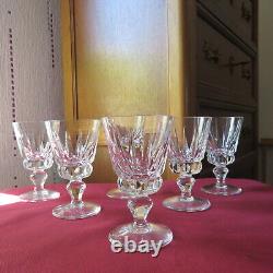 6 verres a vin en cristal de saint louis modèle Guernesey H 112 cm signé lot 1