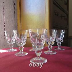 6 verres a vin en cristal de saint louis modèle Guernesey H 112 cm signé lot 1
