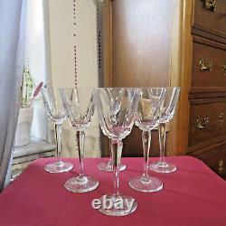 6 verres a vin en cristal de saint louis modèle à définir signé H 19 cm
