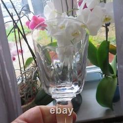 6 verres a vin en cristal de saint louis modèle à définir signé H 19 cm
