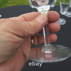 6 verres à vin en cristal de saint louis modèle cerdagne signé H 14 cm