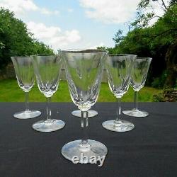 6 verres à vin en cristal de saint louis modèle cerdagne signé H 14 cm 2