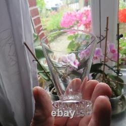 6 verres a vin en cristal de saint louis modèle diamant H 7,8 cm signé