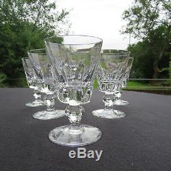 6 verres à vin en cristal de saint louis modèle jersey pour le paquebot France