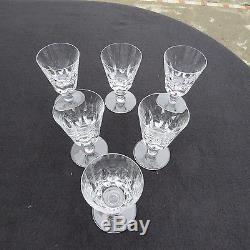 6 verres à vin en cristal de saint louis modèle jersey pour le paquebot France