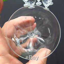 6 verres a vin en cristal de saint louis modèle marne signé H 8,5 cm