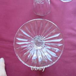 6 verres à vin en cristal de saint louis modèle tommy H 13,8 cm signé