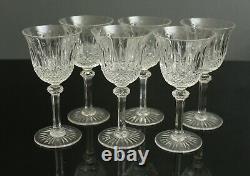 6 verres à vin en cristal de saint louis modèle tommy H 15 cm