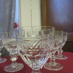 6 verres a vin en cristal de saint louis modèle trianon H 10,7 cm L 2