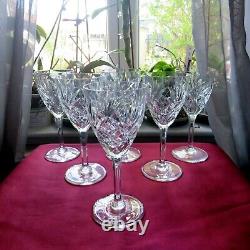 6 verres a vin en cristal saint louis modèle chantilly H 15,1 cm signé L 3