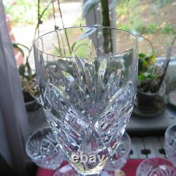 6 verres a vin en cristal saint louis modèle chantilly H 15 cm signé