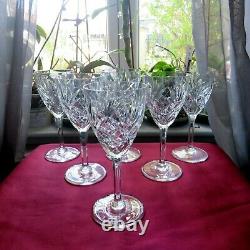 6 verres a vin en cristal saint louis modèle chantilly H 15 cm signé L 1