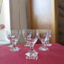 6 verres a vin en cristal saint louis modèle saint cloud H 11 cm signé