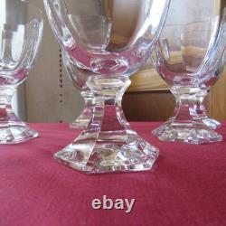 6 verres a vin en cristal saint louis modèle saint cloud H 11 cm signé