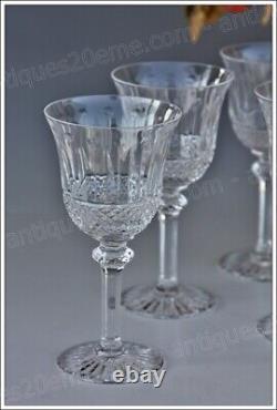 6 verres à vin n°4 cristal de St Louis Tommy 15 cm Bordeaux wine glasses (C)