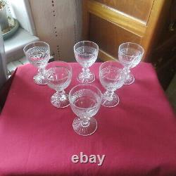 6 verres a vin ou a porto en cristal de saint louis modèle trianon H 9,8 CM