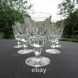 6 verres à vin rouge en cristal de saint louis jersey pour le France H 12,8 cm