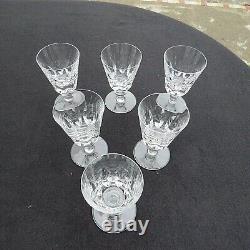 6 verres à vin rouge en cristal de saint louis jersey pour le France H 12,8 cm