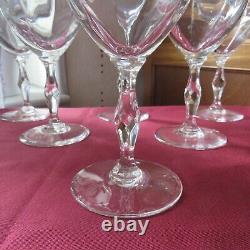 6 verres a vin rouge en cristal de saint louis modèle BARTHOLDI signé H 15,6 cm