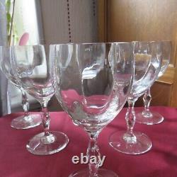 6 verres a vin rouge en cristal de saint louis modèle BARTHOLDI signé H 15,6 cm