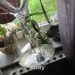 6 verres a vin rouge en cristal de saint louis modèle BARTHOLDI signé H 15,6 cm