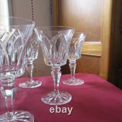 6 verres a vin rouge en cristal de saint louis modèle Camargue signé H 13,2 cm