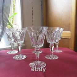 6 verres a vin rouge en cristal de saint louis modèle Camargue signé H 13,2 cm