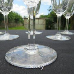 6 verres à vin rouge en cristal de saint louis modèle Cerdagne signé H 15,6 cm