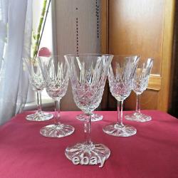 6 verres à vin rouge en cristal de saint louis modèle Tarn signé H 16 cm /2
