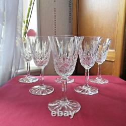 6 verres à vin rouge en cristal de saint louis modèle Tarn signé H 16 cm /2