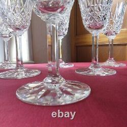 6 verres à vin rouge en cristal de saint louis modèle Tarn signé H 16 cm /2