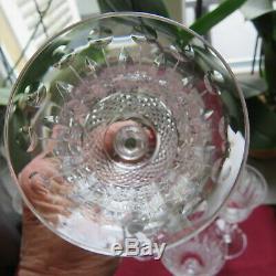 6 verres à vin rouge en cristal de saint louis tommy signé H 15 cm