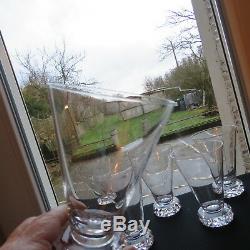 6 verres / chopes à orangeade en cristal de saint louis modèle diamant H 13 CM