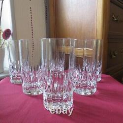 6 verres chopes à orangeade en cristal de saint louis modèle jersey H 15 signé