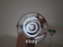 6 verres cristal à vin blanc Rhin overlay couleur Saint ST Louis Joseph Bristol