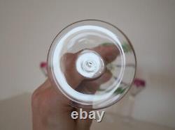 6 verres cristal à vin blanc Rhin overlay couleur Saint ST Louis Joseph Bristol