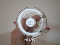 6 verres cristal à vin blanc Rhin overlay couleur Saint ST Louis Joseph Bristol