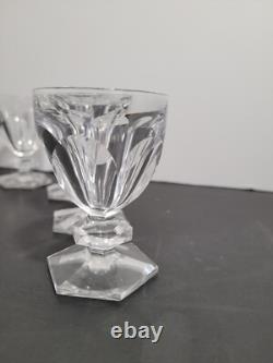 6 verres cristal signé Saint Louis style Baccarat Harcourt H 8.8 cm lot n°1