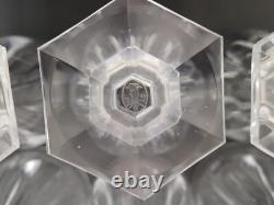 6 verres cristal signé Saint Louis style Baccarat Harcourt H 8.8 cm lot n°1
