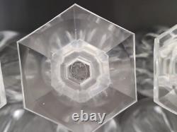 6 verres cristal signé Saint Louis style Baccarat Harcourt H 8.8 cm lot n°1