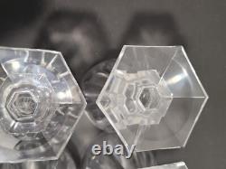 6 verres cristal signé Saint Louis style Baccarat Harcourt H 8.8 cm lot n°1