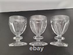 6 verres cristal signé Saint Louis style Baccarat Harcourt H 8.8 cm lot n°1